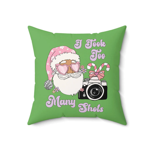 Funny Christmas Pillow for Photographer or Photography Teacher: I Took Too Many Shots - BIG FRENCHIES