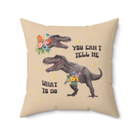 Funny Dinosaur Pillow with Pastel Color Flowers - BIG FRENCHIES
