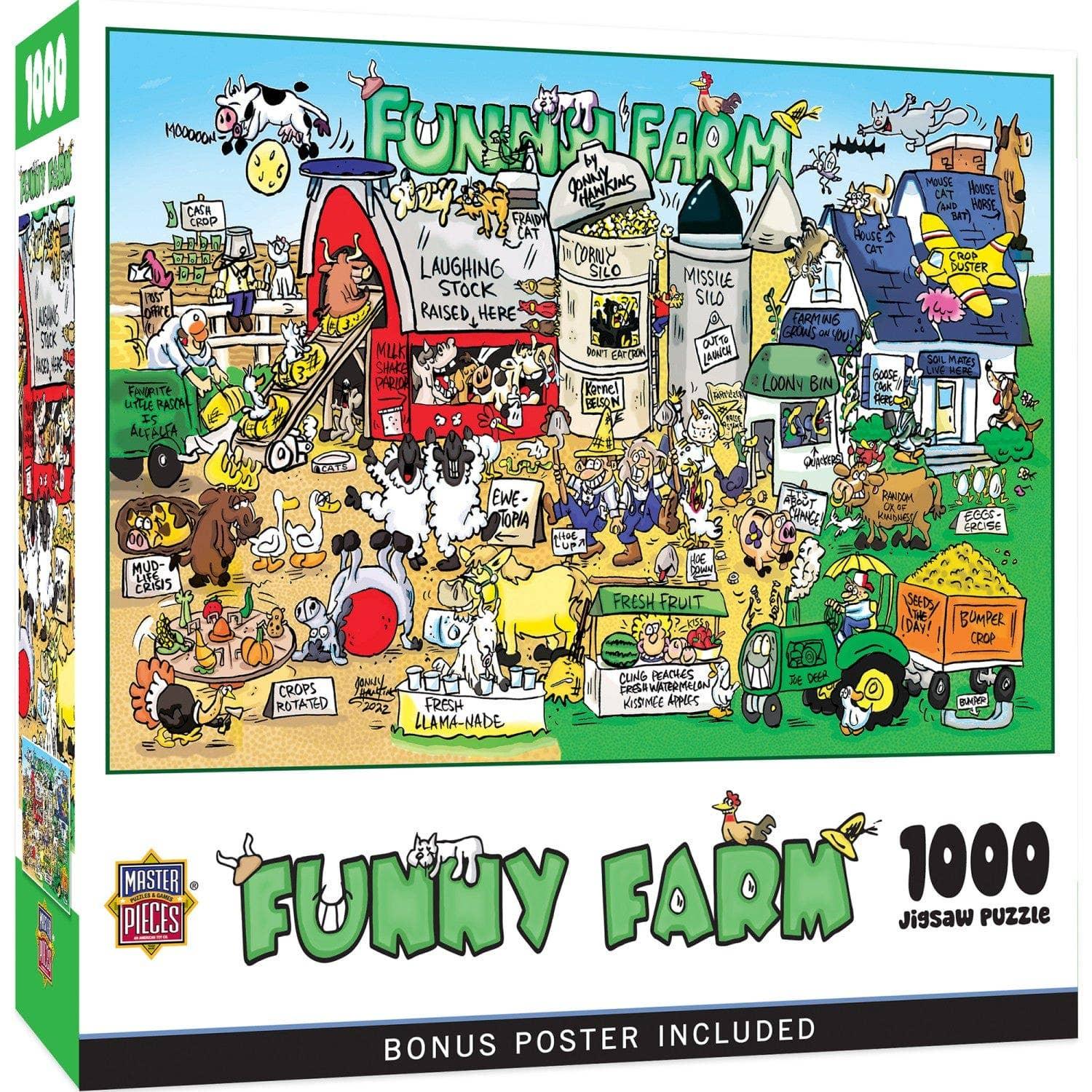 Funny Farm 1000 Piece Jigsaw Puzzle by Masterpieces Puzzles - BIG FRENCHIES