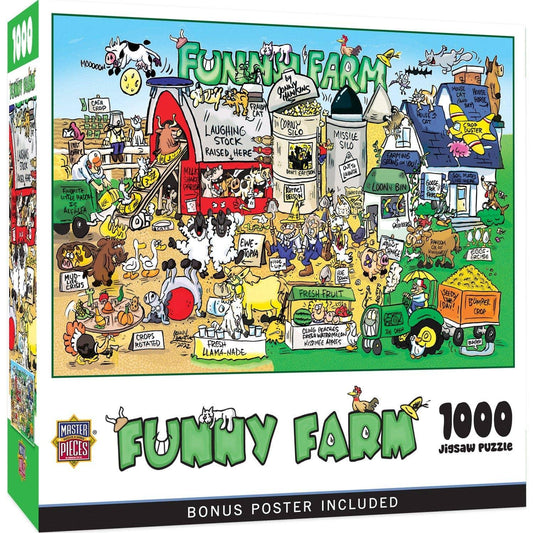 Funny Farm 1000 Piece Jigsaw Puzzle by Masterpieces Puzzles - BIG FRENCHIES