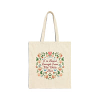 Funny Feminist Tote Bag with Roses - BIG FRENCHIES