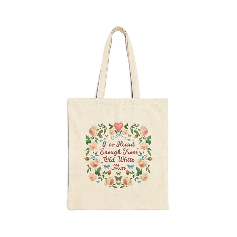 Funny Feminist Tote Bag with Roses - BIG FRENCHIES