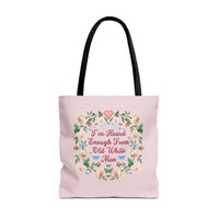 Funny Feminist Tote Bag with Roses: Eclectic Grandma Aesthetic Tote - BIG FRENCHIES
