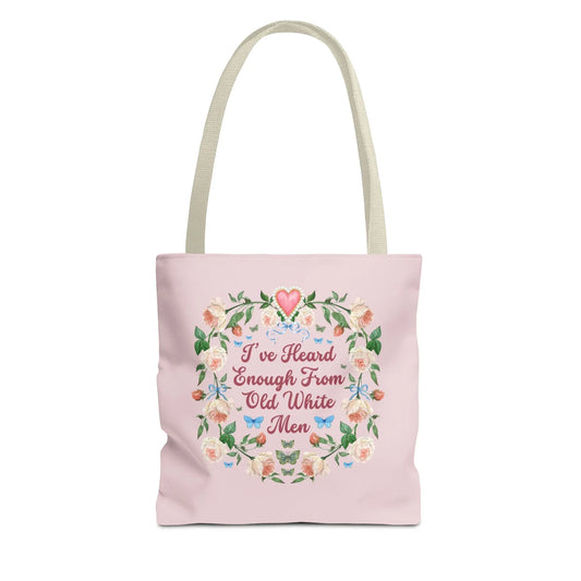 Funny Feminist Tote Bag with Roses: Eclectic Grandma Aesthetic Tote - BIG FRENCHIES