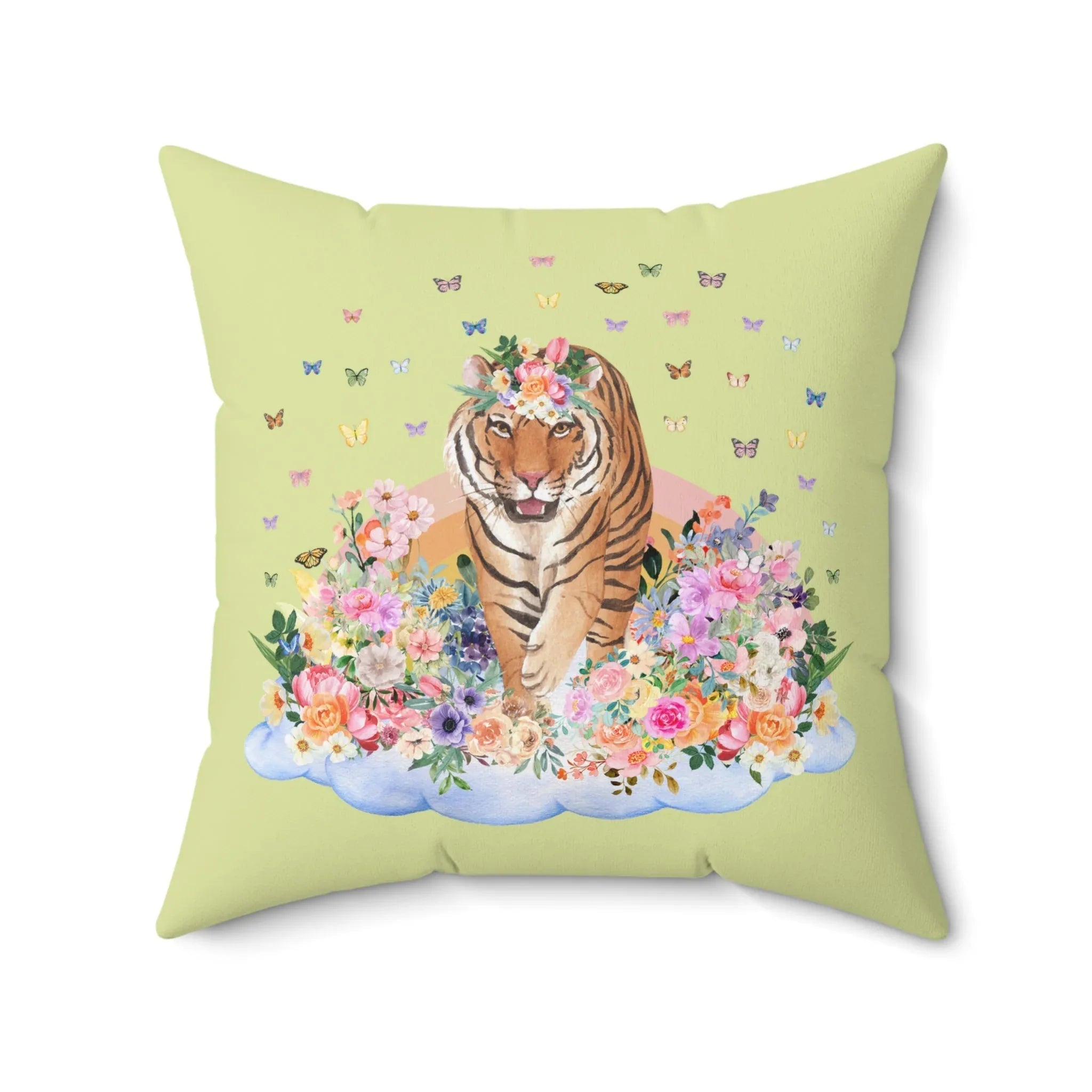 Floral Tiger Pillow - BIG FRENCHIES