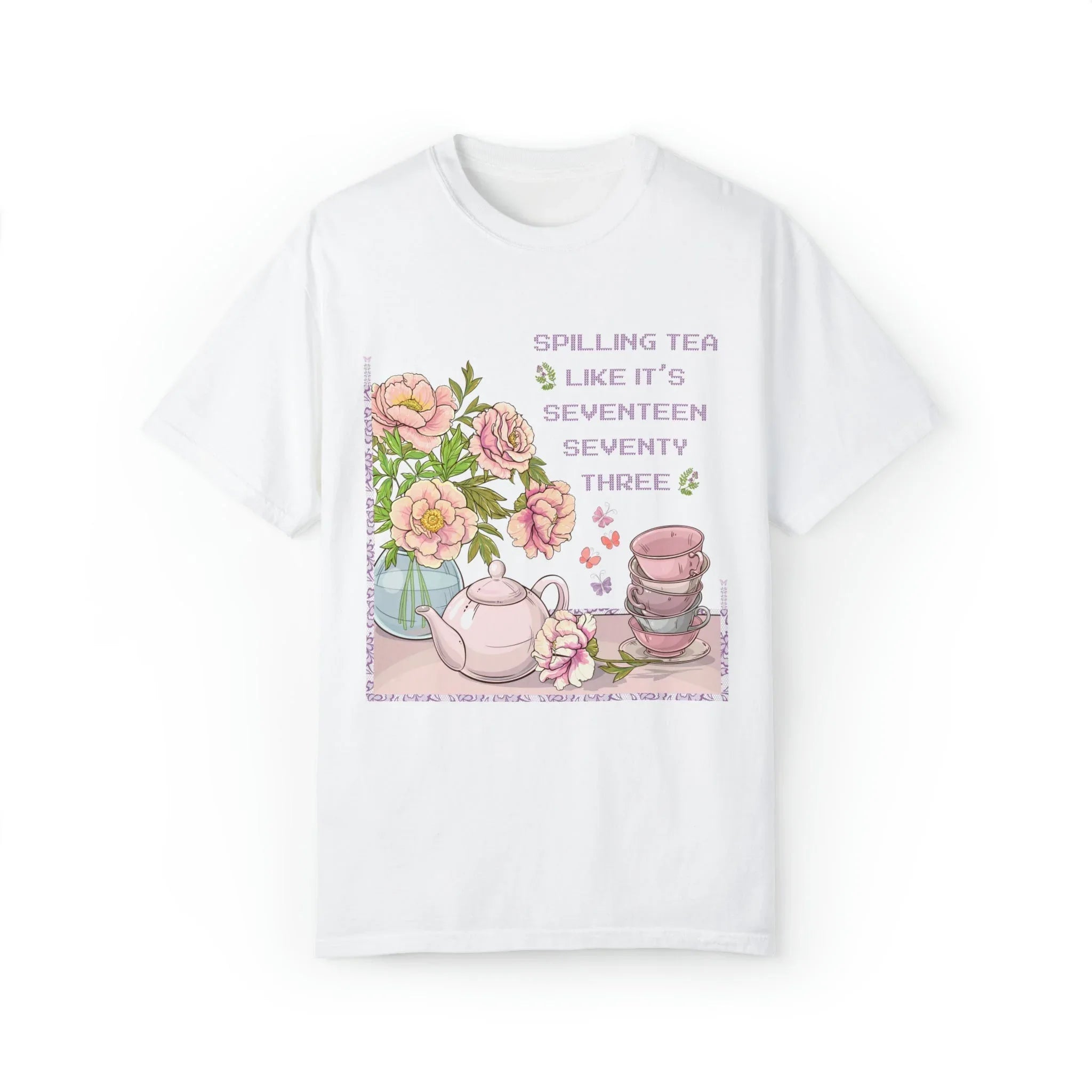 Funny History Tee Shirt: Spilling Tea Like 1773 | T-Shirt for American History Professor - BIG FRENCHIES