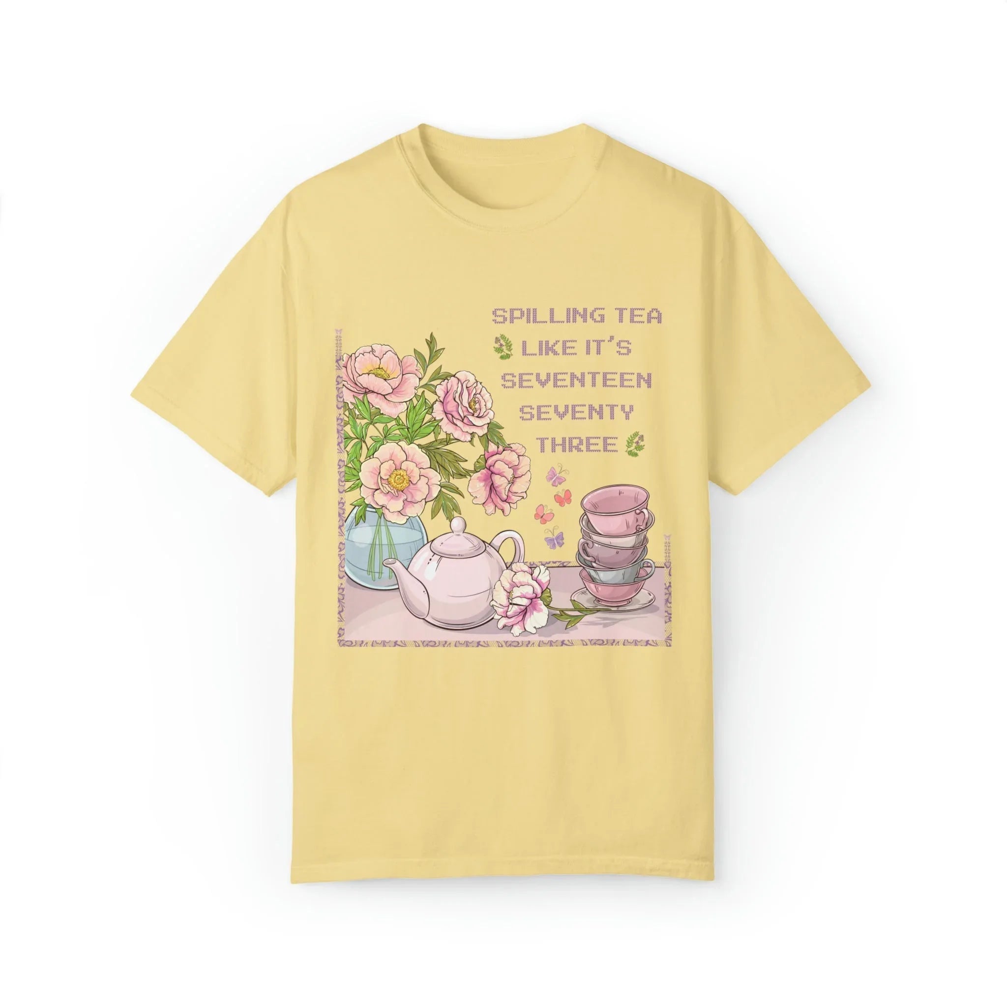 Funny History Tee Shirt: Spilling Tea Like 1773 | T-Shirt for American History Professor - BIG FRENCHIES