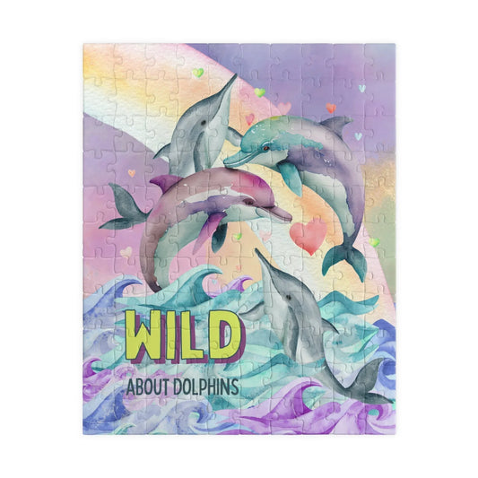 Funny Ocean Puzzle for Dolphin Lover: Wild About Dolphins - BIG FRENCHIES