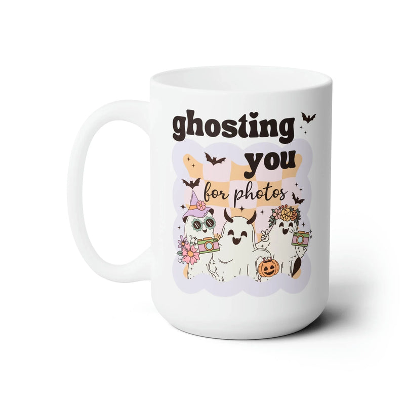 Funny Photographer Coffee Mug for Halloween: Ghosting You For Photos - BIG FRENCHIES