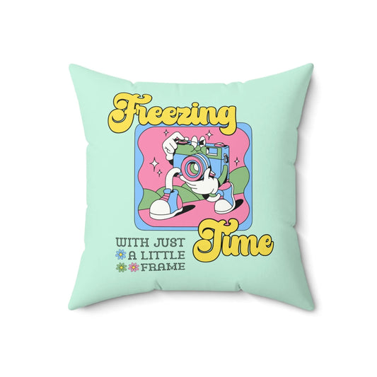 Funny Photographer Pillow for Photographer Office or Studio: Freezing Time - BIG FRENCHIES