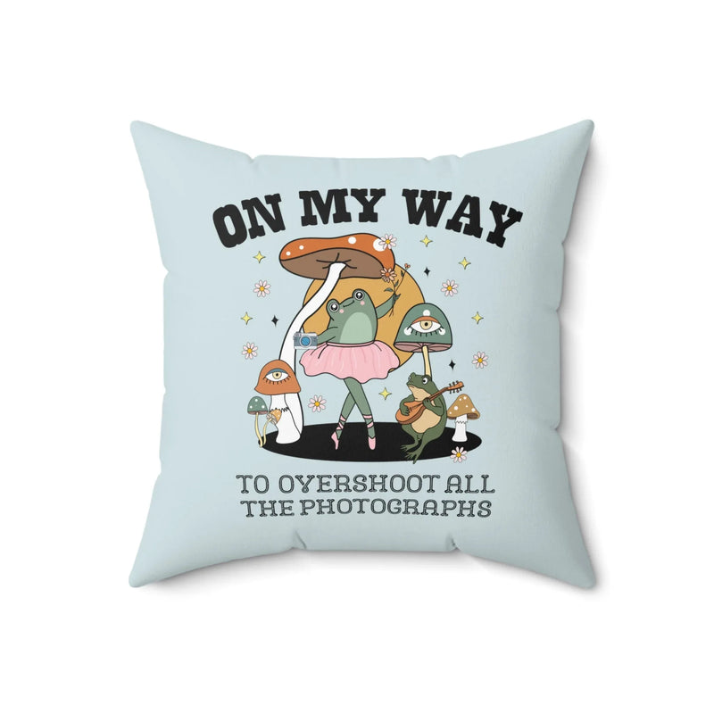 Funny Photographer Pillow for Photographer Who Loves Frogs: 70s Retro Aesthetic Decor for Photography Office - BIG FRENCHIES