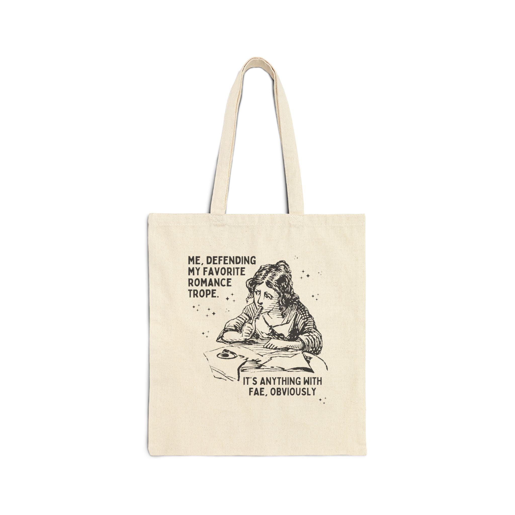 Funny Romantasy Bookish Tote Bag for Romance Reader Who Loves Books About Fae - BIG FRENCHIES
