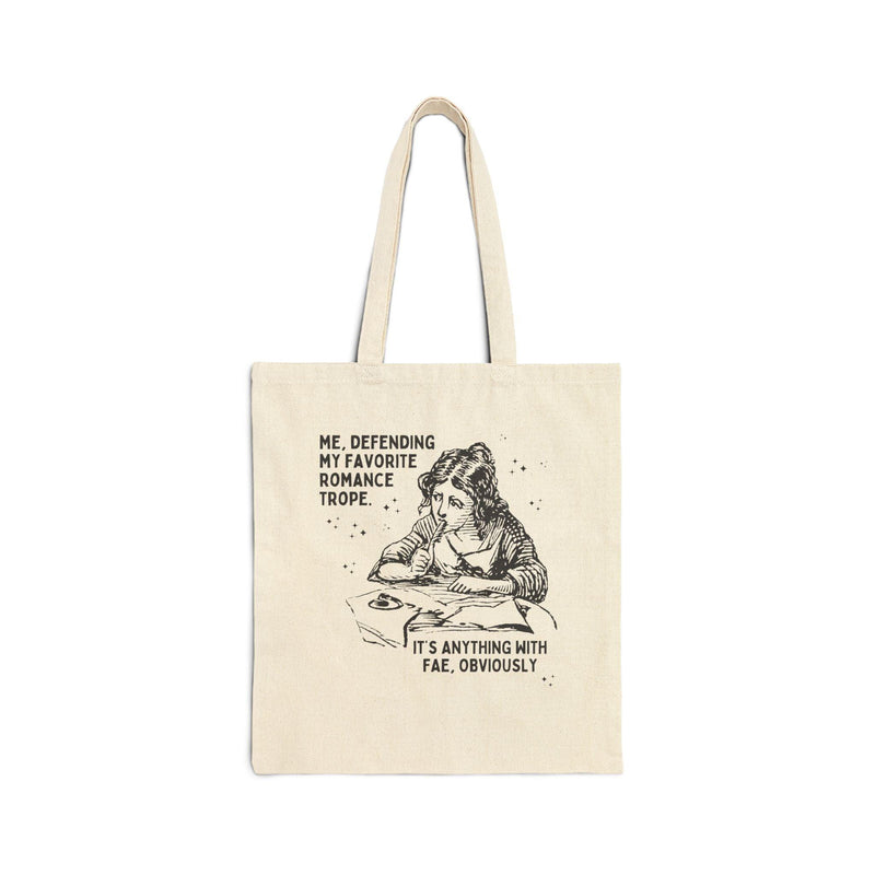 Funny Romantasy Bookish Tote Bag for Romance Reader Who Loves Books About Fae - BIG FRENCHIES