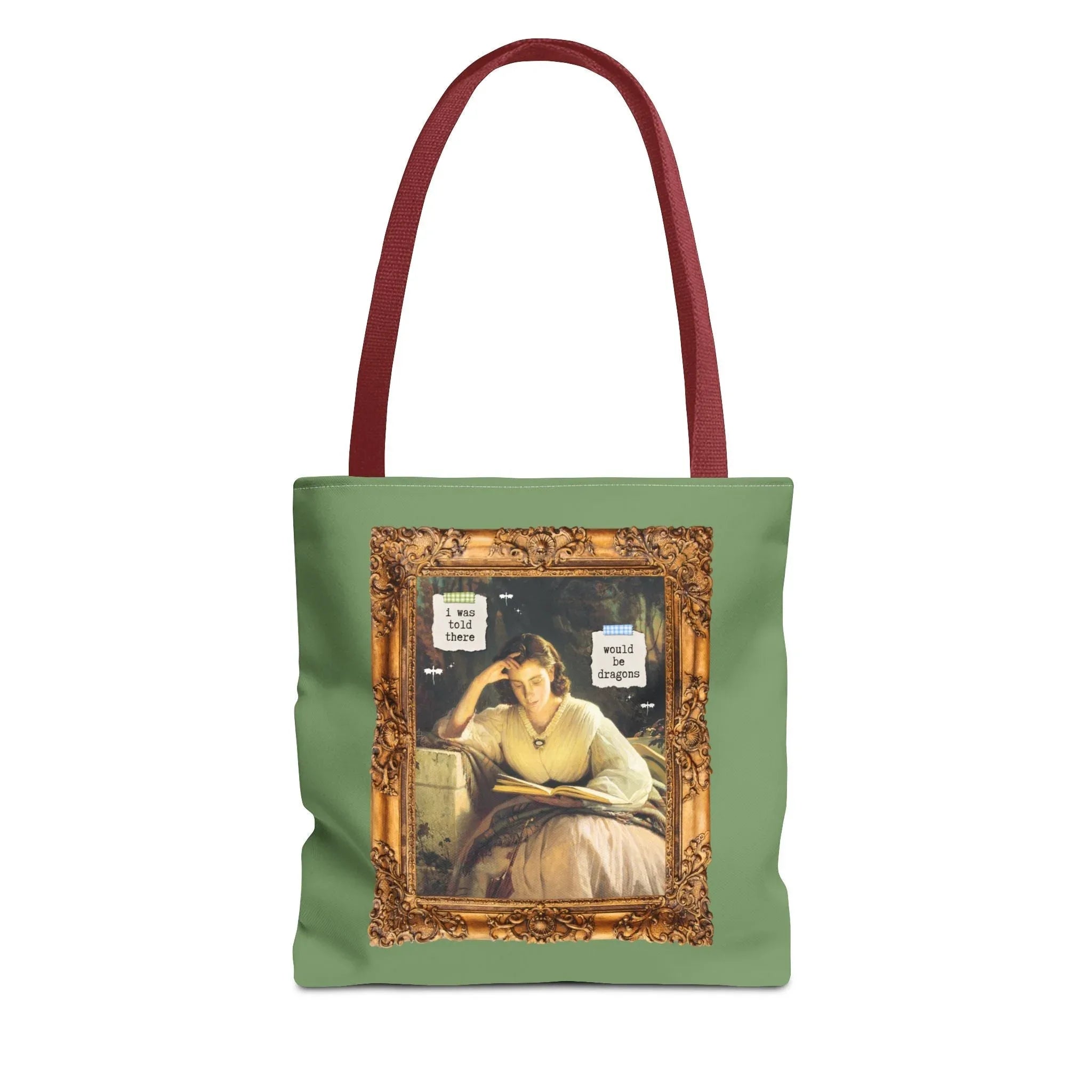 Funny Romantasy Reader Tote Bag for Bookworm Who Loves Dragons - BIG FRENCHIES