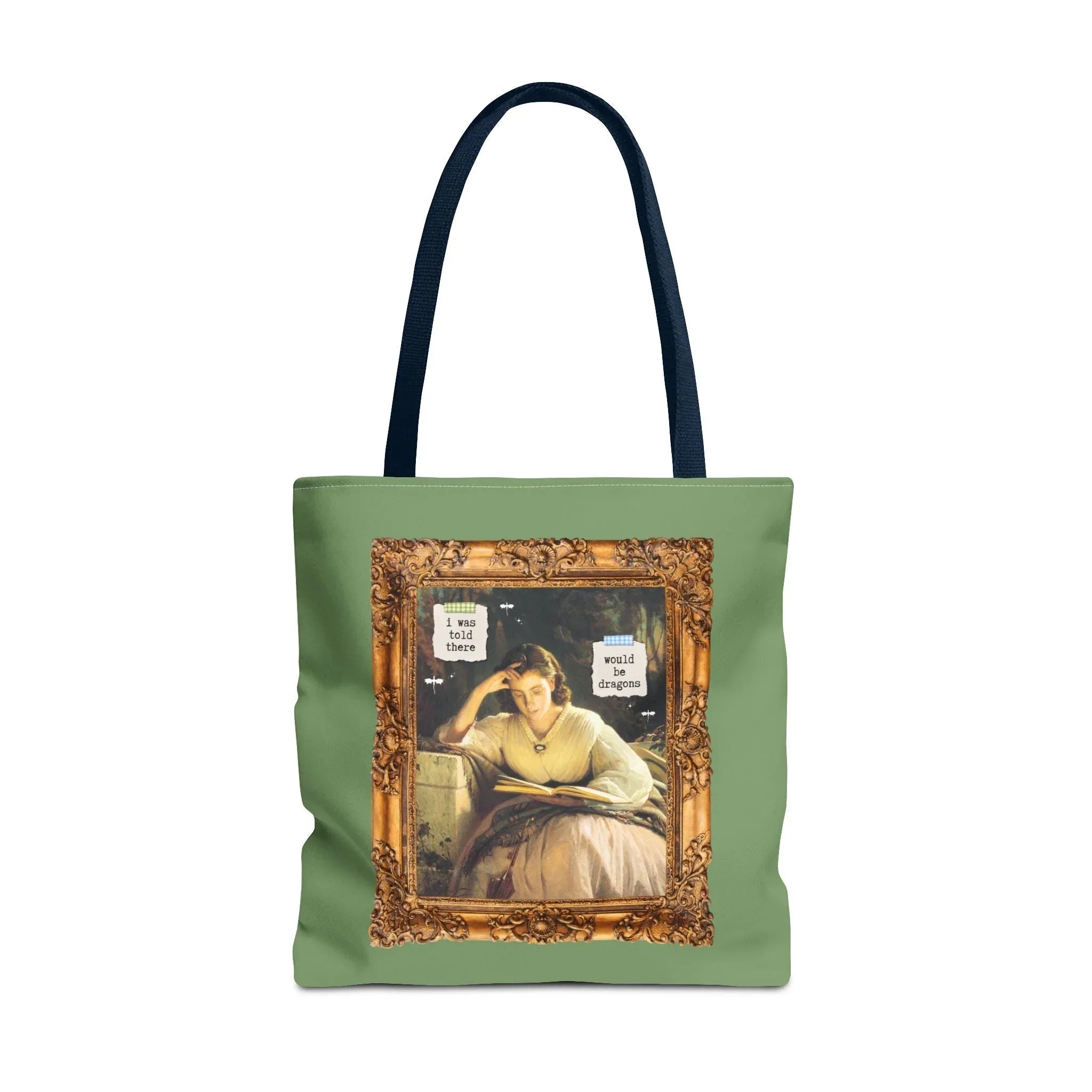 Funny Romantasy Reader Tote Bag for Bookworm Who Loves Dragons - BIG FRENCHIES
