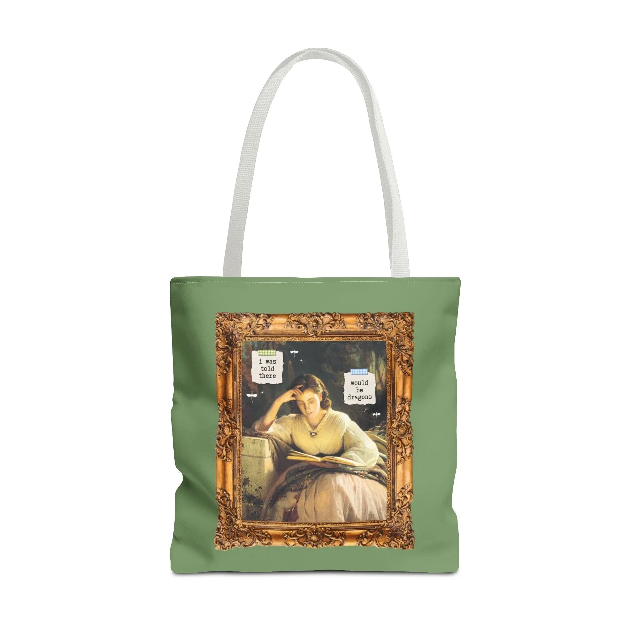 Funny Romantasy Reader Tote Bag for Bookworm Who Loves Dragons - BIG FRENCHIES