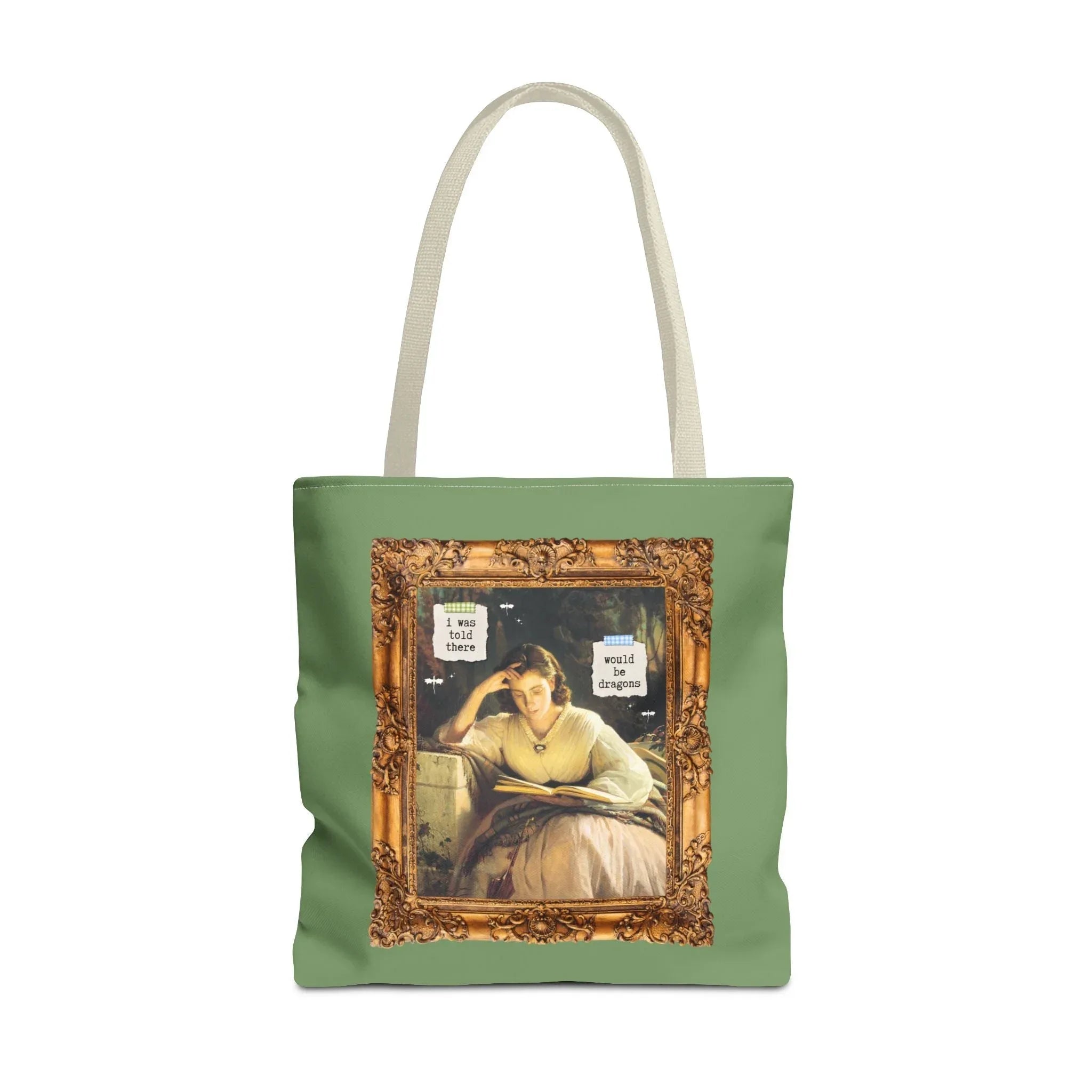 Funny Romantasy Reader Tote Bag for Bookworm Who Loves Dragons - BIG FRENCHIES