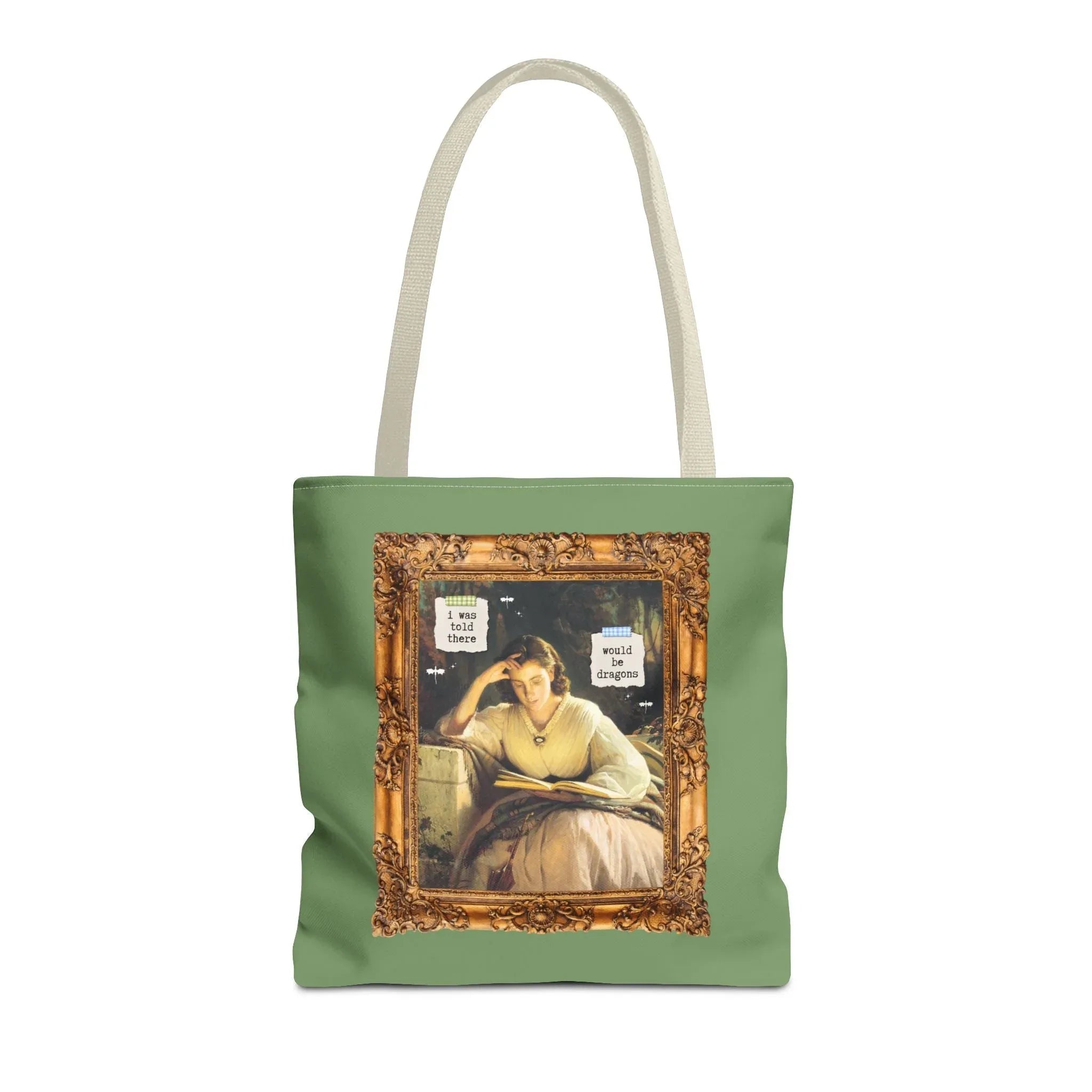Funny Romantasy Reader Tote Bag for Bookworm Who Loves Dragons - BIG FRENCHIES