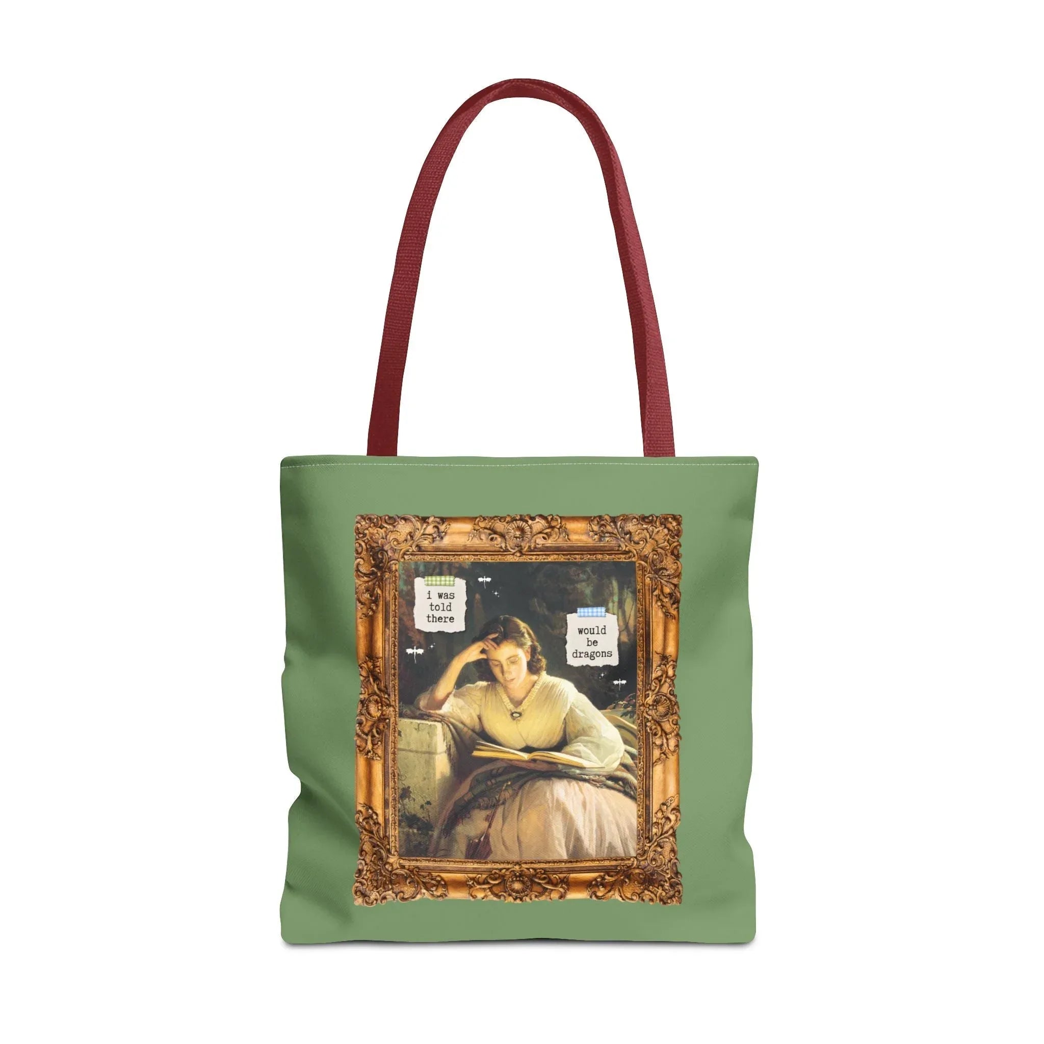 Funny Romantasy Reader Tote Bag for Bookworm Who Loves Dragons - BIG FRENCHIES