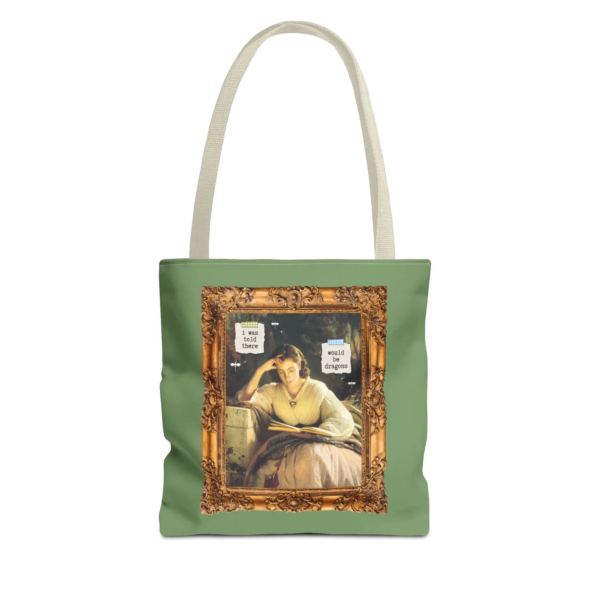 Funny Romantasy Reader Tote Bag for Bookworm Who Loves Dragons - BIG FRENCHIES