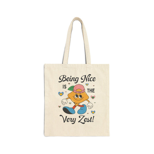 Funny Saying Tote, Adorable Y2K Aesthetic Lemon and Cute Retro Hearts - BIG FRENCHIES