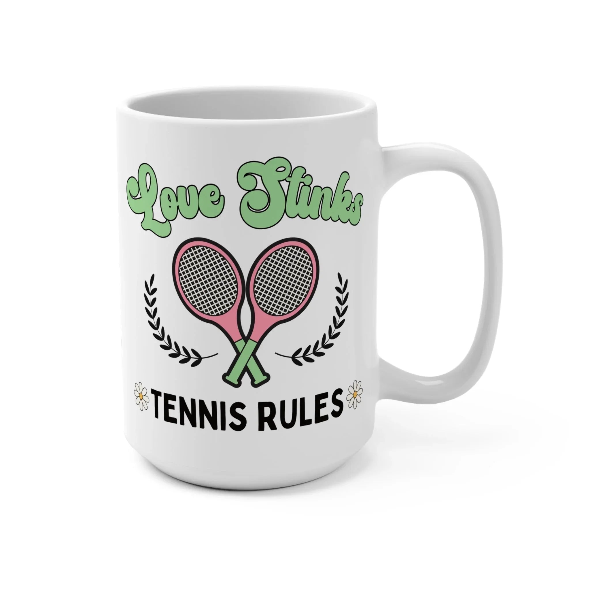 Love Stinks Tennis Rules Mug - BIG FRENCHIES
