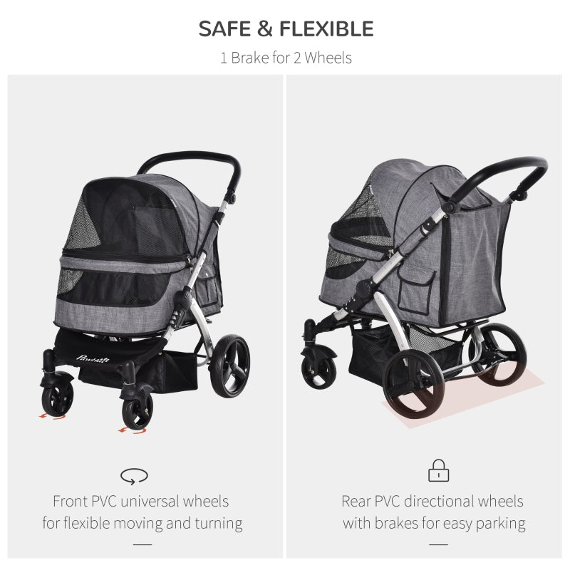 Travel Pet Stroller with Adjustable Handlebar - BIG FRENCHIES