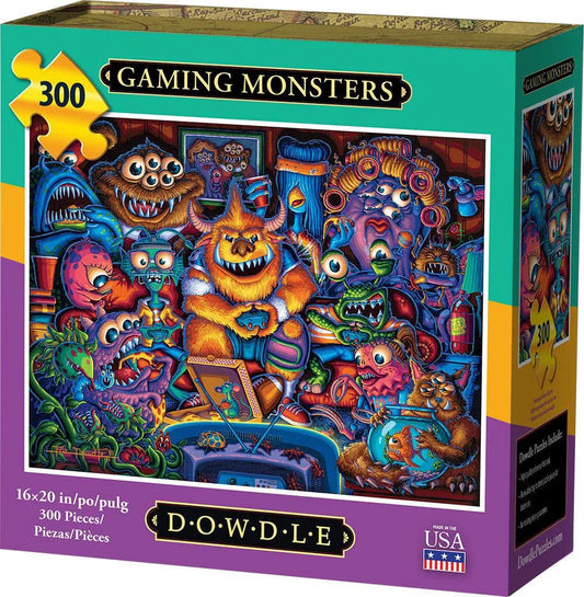 Gaming Monsters 300 Piece Jigsaw Puzzle by Dowdle - BIG FRENCHIES