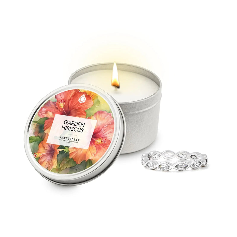 Garden Hibiscus 5.5oz Tin Jewelry Candle - BIG FRENCHIES