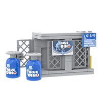 “Blue Dino” Propane Exchange - Gas Station - Minifig Scale Custom Set - Made Using LEGO® Parts