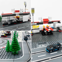 Slot Cars Race Track Sets, with 2 tracks 2 controllers 2 cars, Adjustable Speed, Block Building Slot Car Race Set,Christmas present， Toys Gifts