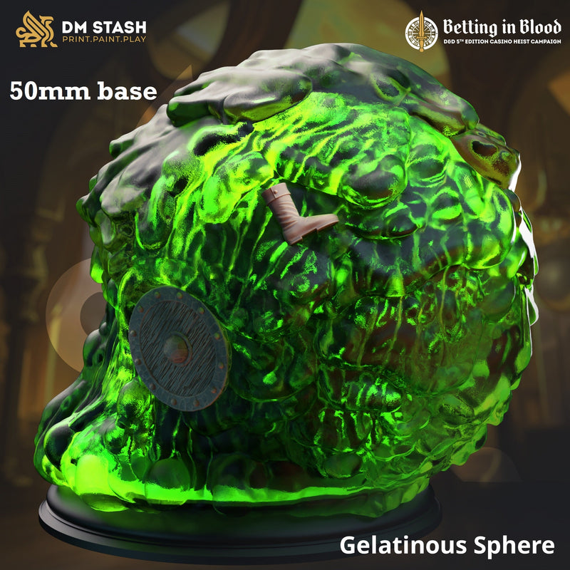 Gelatinous Sphere-3D Printed Miniatures-BIG FRENCHIES-All Systems Go Games