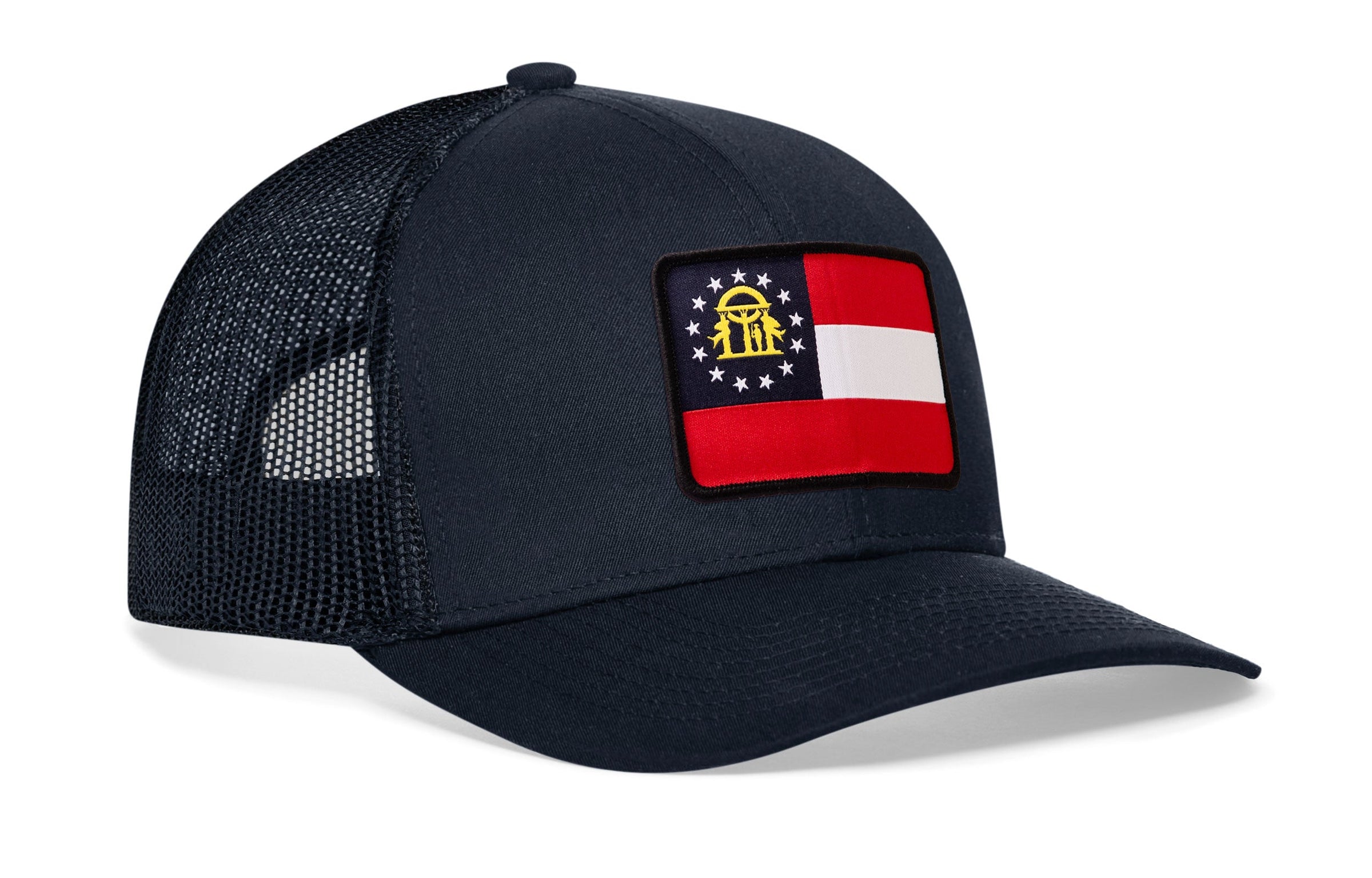 Georgia State Flag Trucker Hat  |  GA Snapback