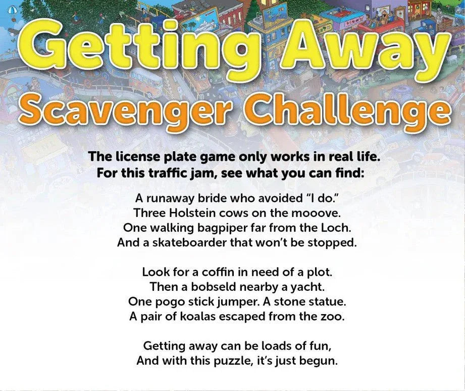 Getting Away 1000 Piece Jigsaw Puzzle by Springbok Puzzles - Wacky Rush Hour Fun - BIG FRENCHIES