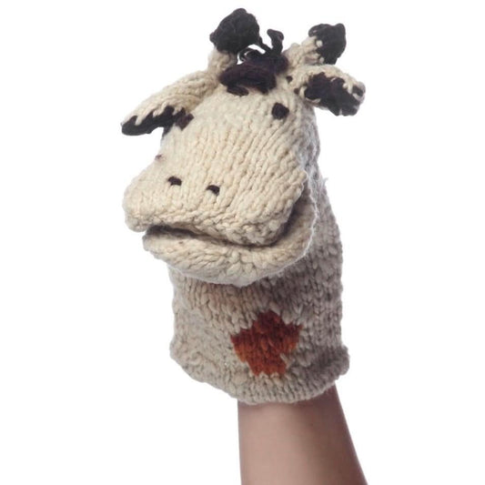 Organic Wool Knit Hand Puppet | Gerald the Giraffe - BIG FRENCHIES