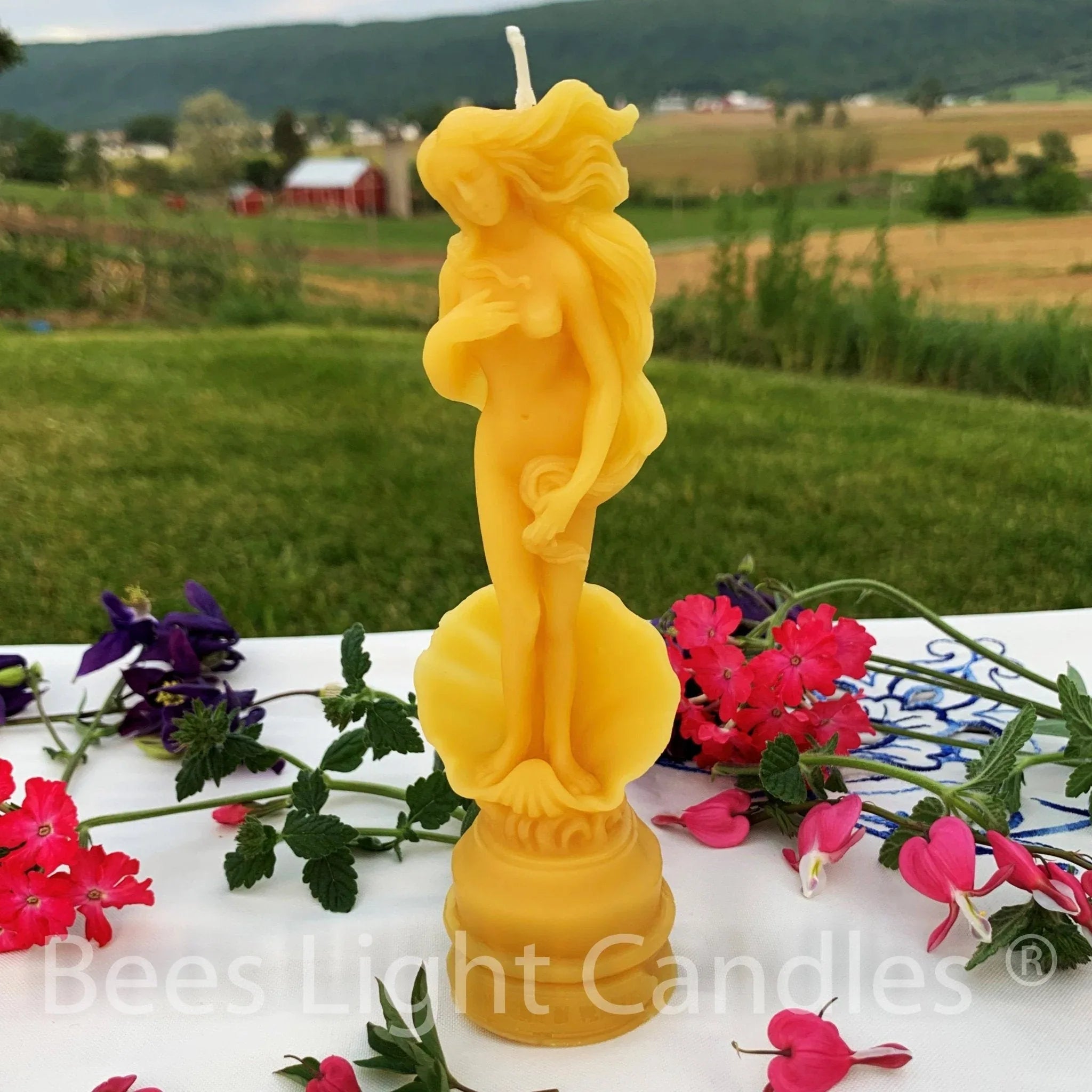 Girl with Shell Beeswax Candle - BIG FRENCHIES