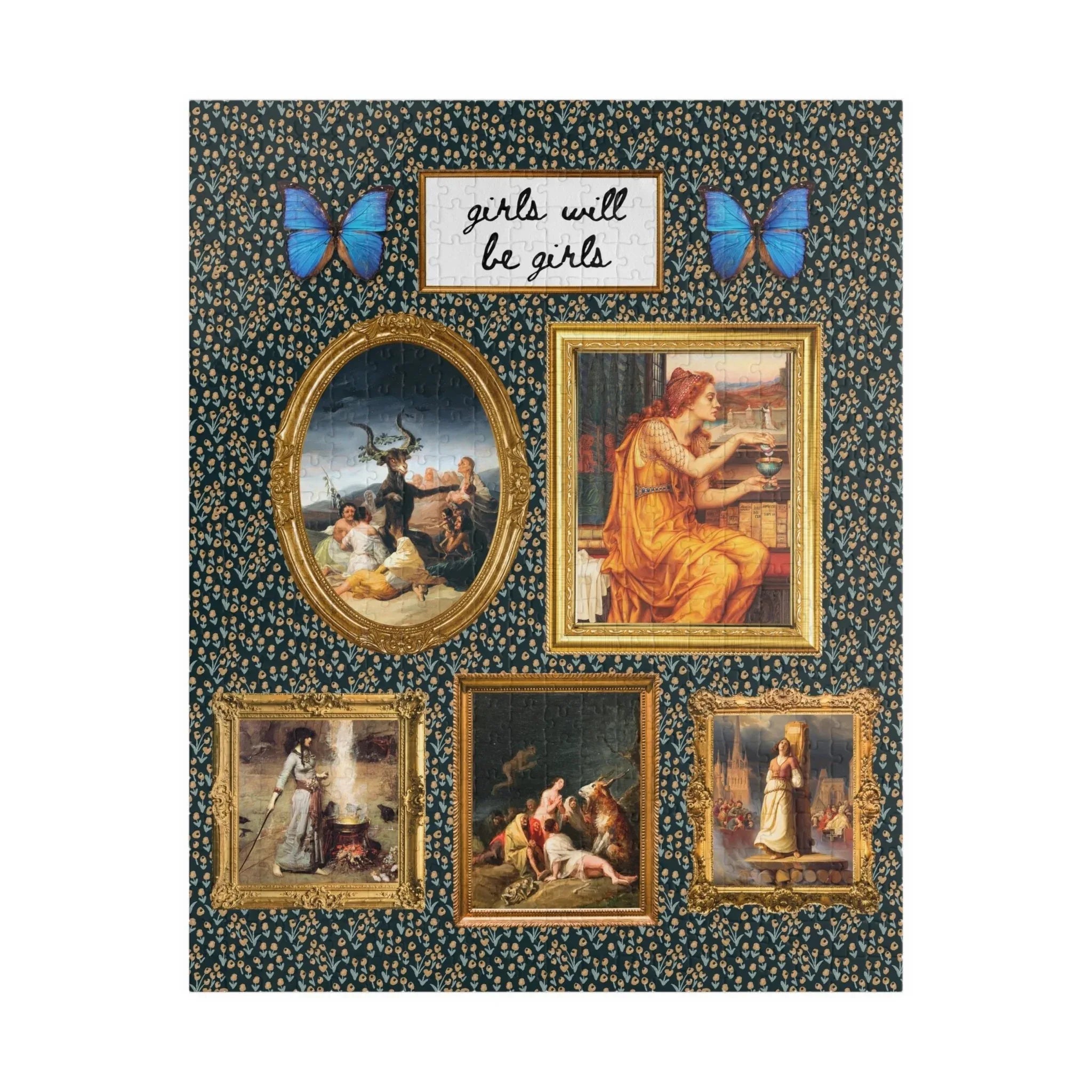 Girls Will Be Girls Famous Paintings of Witches or Witchcraft Puzzle - BIG FRENCHIES