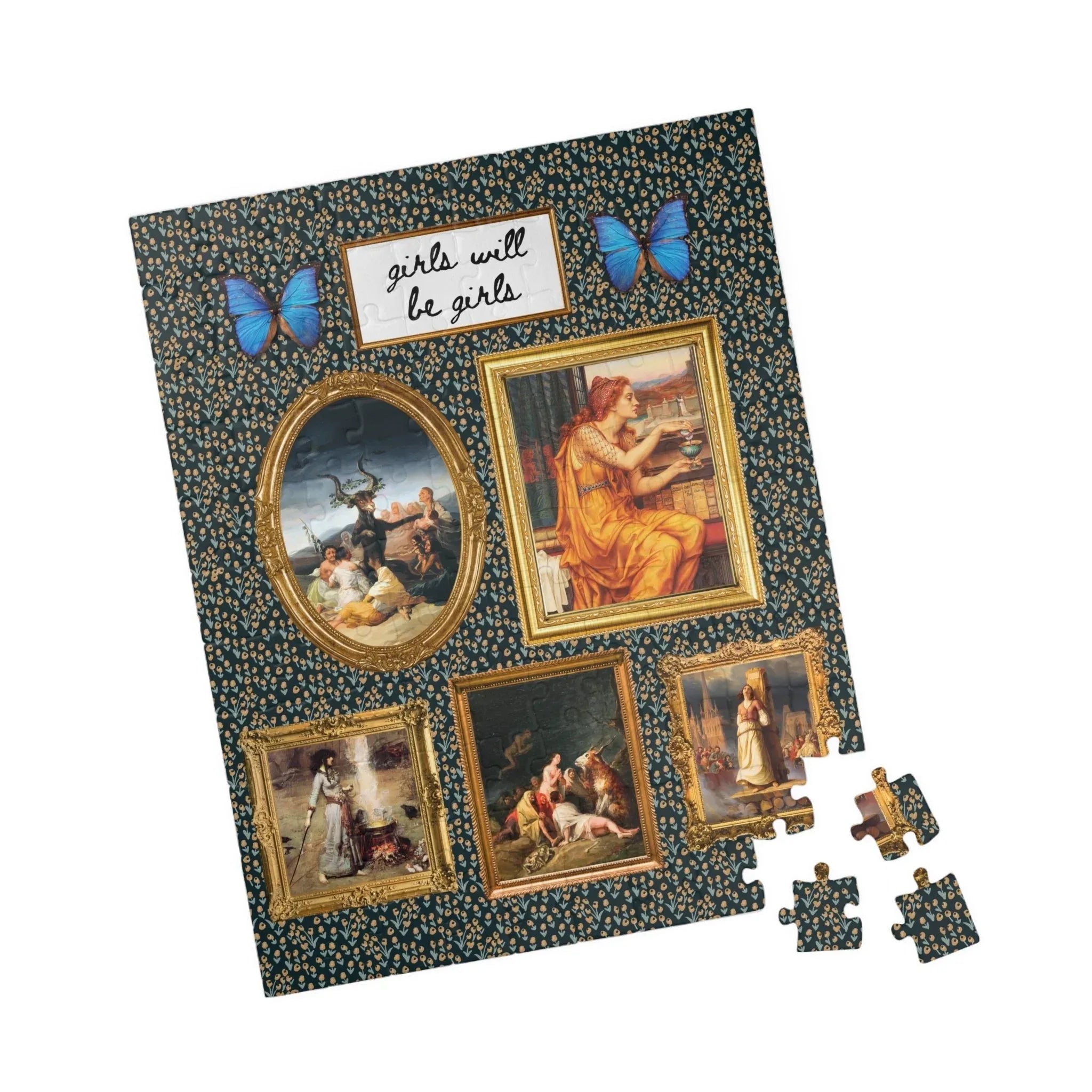Girls Will Be Girls Famous Paintings of Witches or Witchcraft Puzzle - BIG FRENCHIES