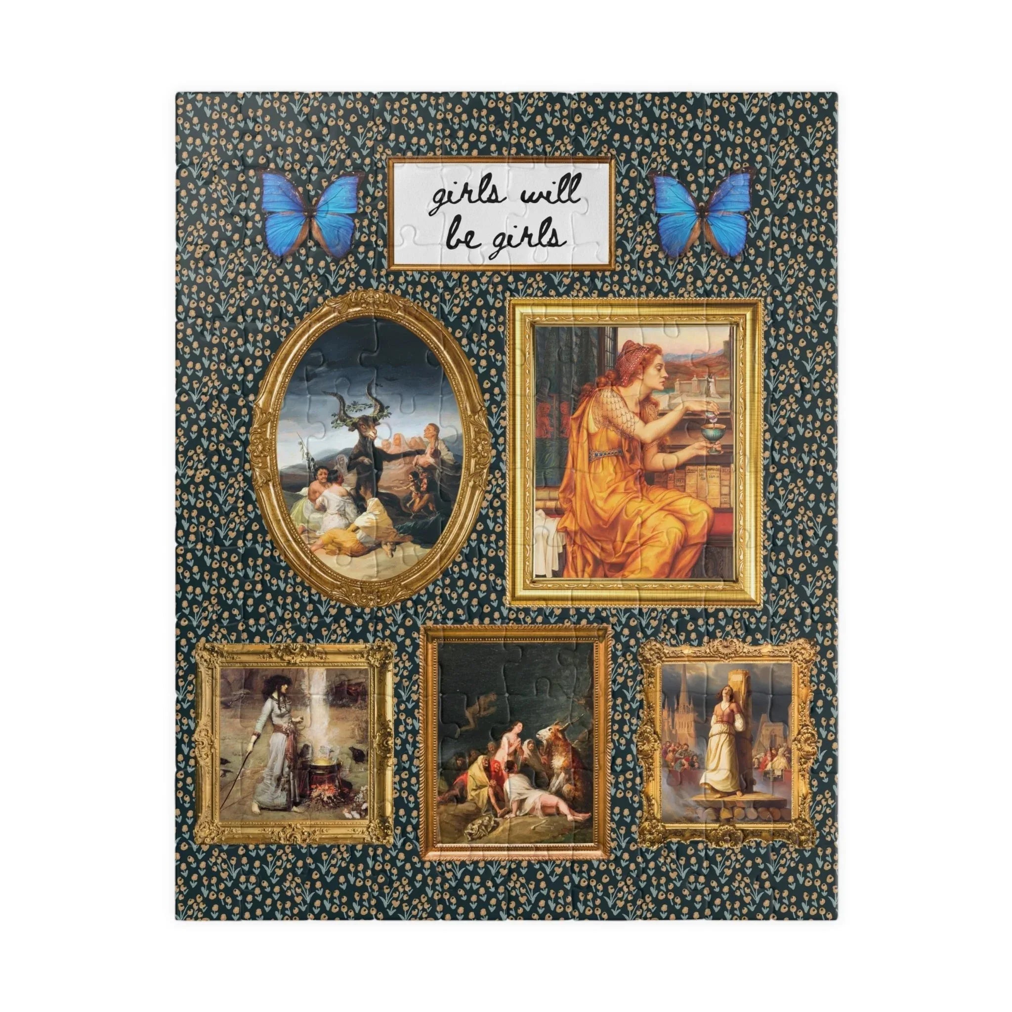 Girls Will Be Girls Famous Paintings of Witches or Witchcraft Puzzle - BIG FRENCHIES