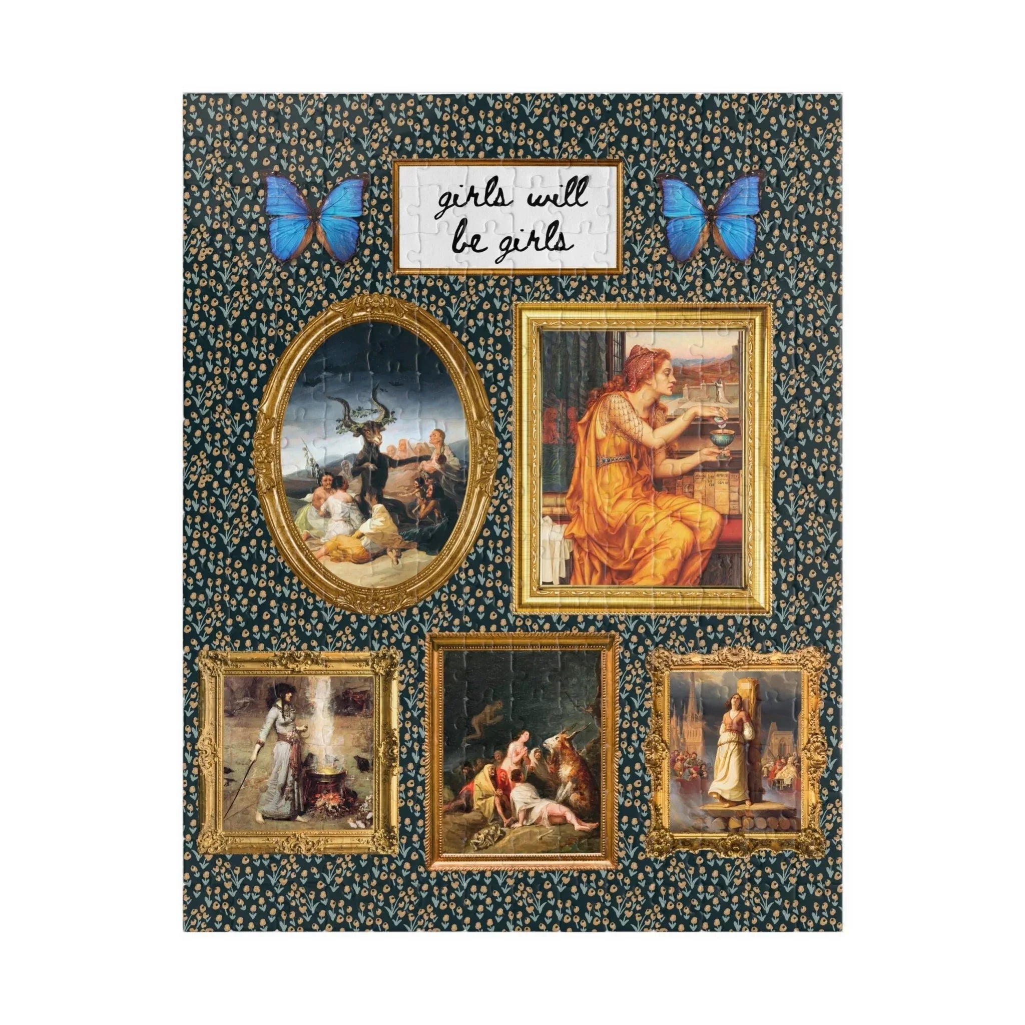 Girls Will Be Girls Famous Paintings of Witches or Witchcraft Puzzle - BIG FRENCHIES
