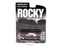 1973 Cadillac Sedan DeVille Burgundy with White Top "Rocky" (1976) Movie "Hollywood Series" Release 35 1/64 Diecast Model Car by Greenlight