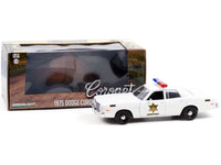 1975 Dodge Coronet White "Hazzard County Sheriff" 1/24 Diecast Model Car by Greenlight