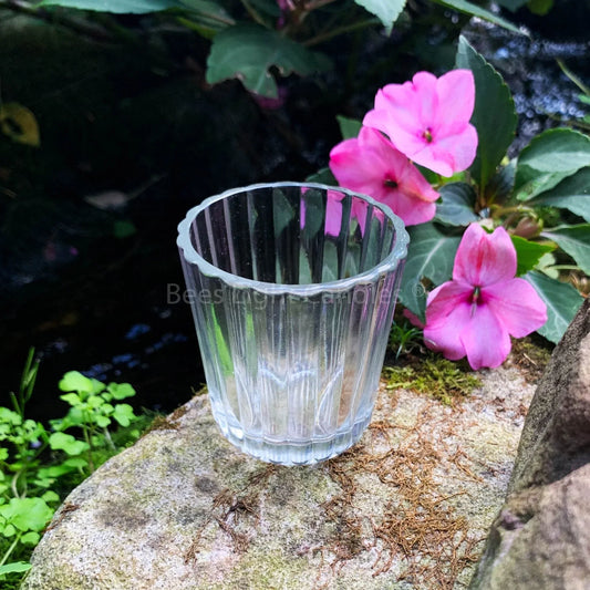 Ribbed Glass Votive Candle Holder - BIG FRENCHIES
