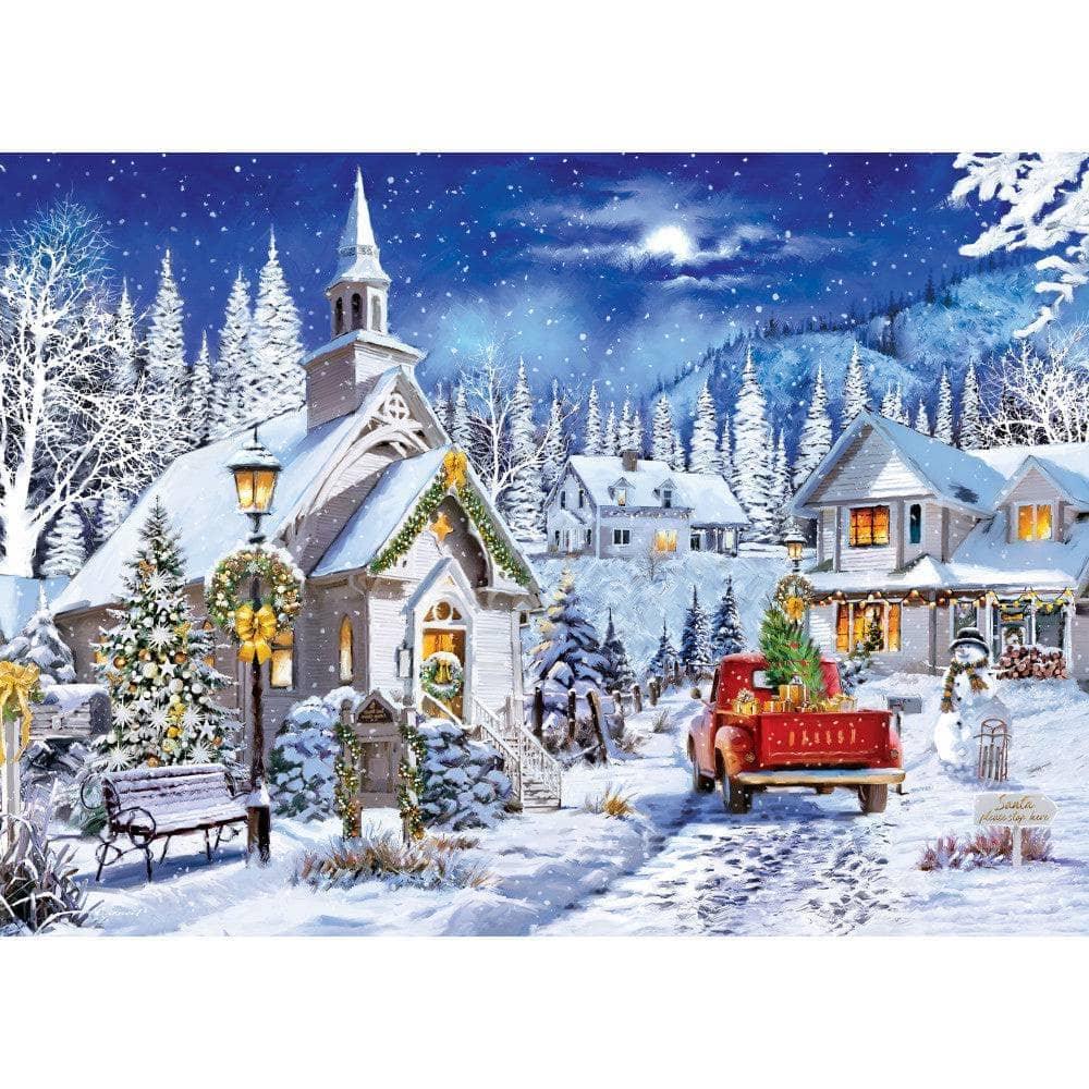 Glitter & Gold - Chapel's Winter Light 1000 Piece Jigsaw Puzzle | Masterpieces Puzzles - BIG FRENCHIES