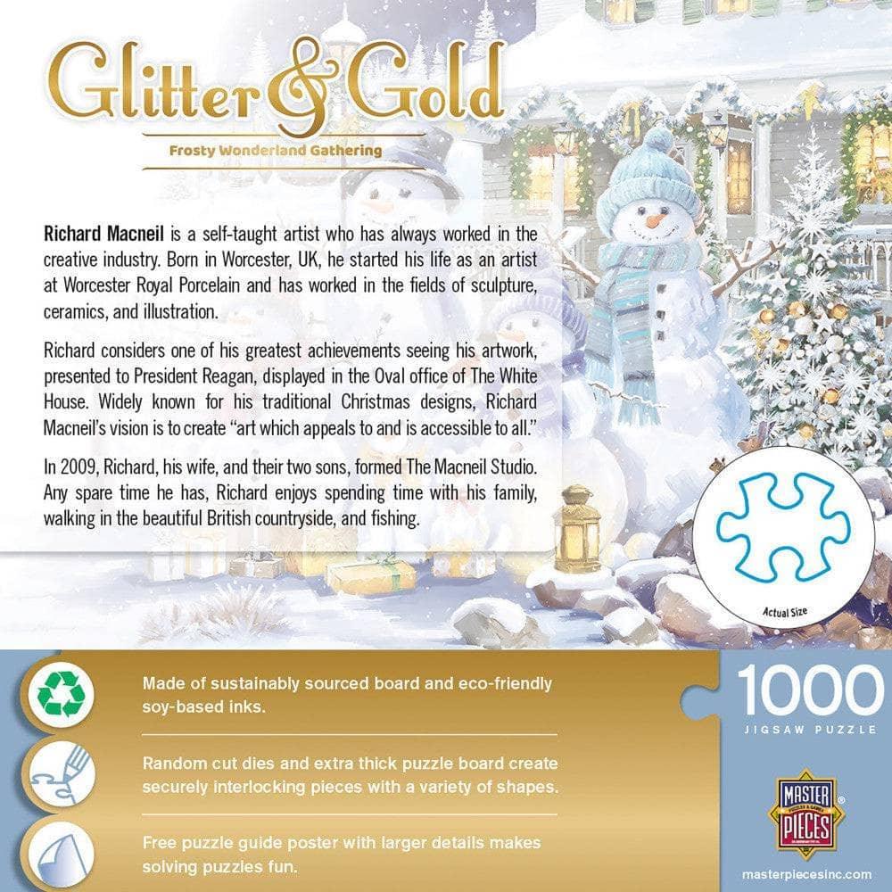 Glitter & Gold - Frosty Wonderland Gathering 1000 Piece Jigsaw Puzzle | Masterpieces Puzzles - BIG FRENCHIES