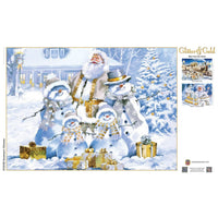 Glitter & Gold - Snowman's Shimmer 1000 Piece Jigsaw Puzzle | Masterpieces Puzzles - BIG FRENCHIES