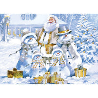 Glitter & Gold - Snowman's Shimmer 1000 Piece Jigsaw Puzzle | Masterpieces Puzzles - BIG FRENCHIES