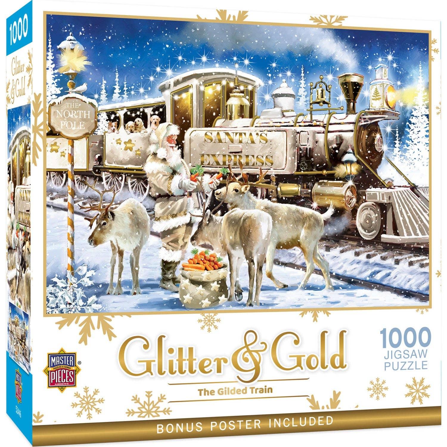Glitter & Gold - The Gilded Train 1000 Piece Jigsaw Puzzle | Masterpieces Puzzles - BIG FRENCHIES
