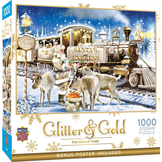 Glitter & Gold - The Gilded Train 1000 Piece Jigsaw Puzzle | Masterpieces Puzzles - BIG FRENCHIES