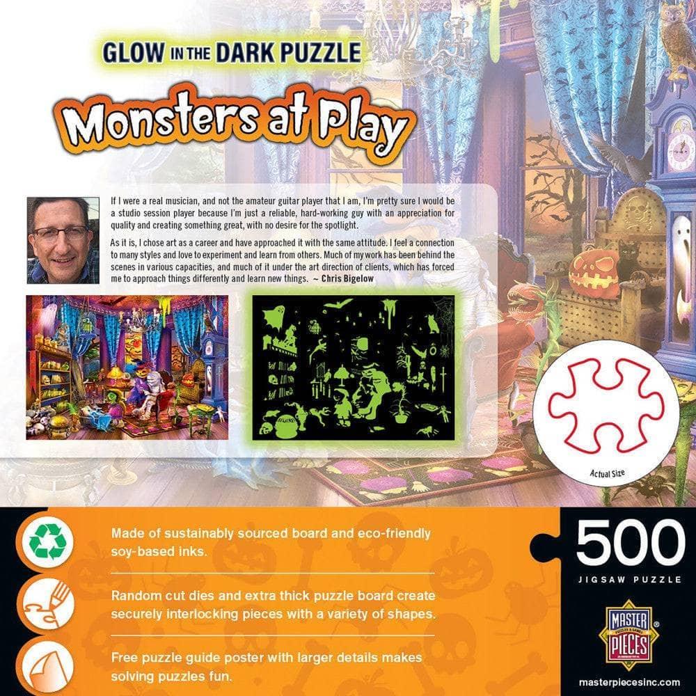 Glow in the Dark - Monsters at Play 500 Piece Jigsaw Puzzle | Masterpieces Puzzles - BIG FRENCHIES
